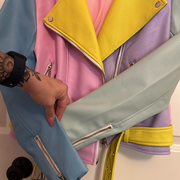 LALA Pastel moto jacket NWT - Picture 5 of 10